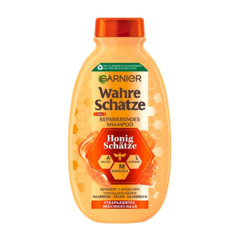 Шампунь для пошкодженого і ламкого волосся Garnier Wahre Schatze Медові скарби 250 мл Шампунь для пошкодженого і ламкого волосся Garnier Wahre Schatze Медові скарби 250 мл